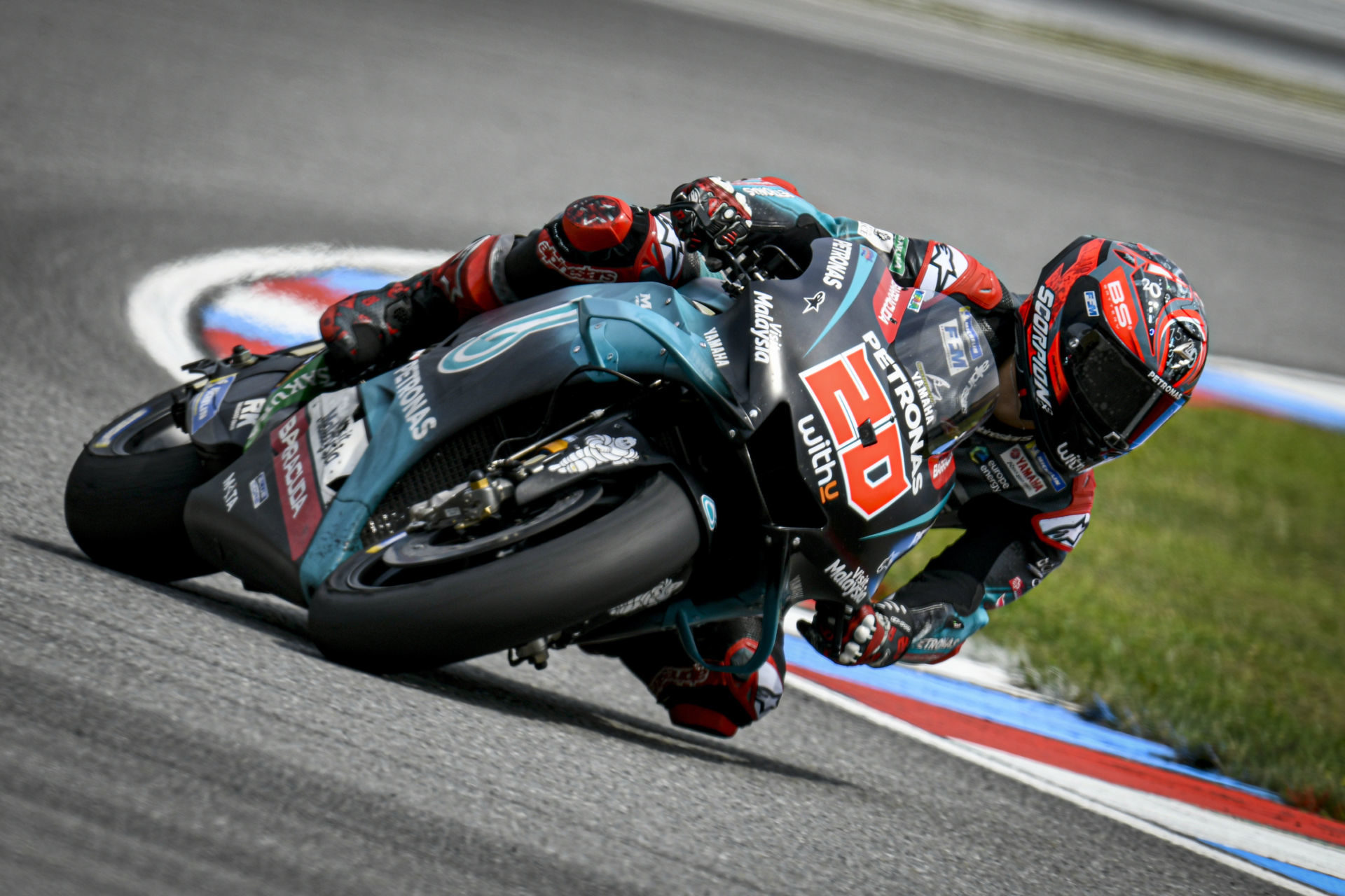 Fabio Quartararo (20) at Brno in 2019. Photo courtesy Dorna.