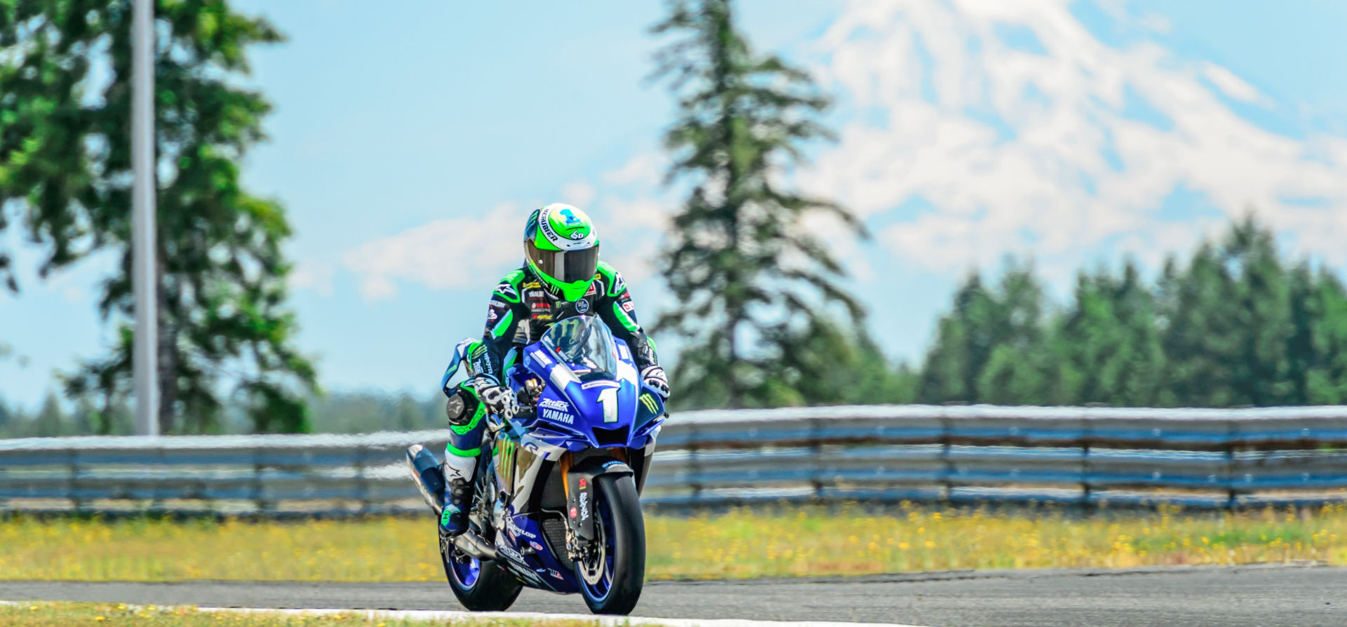 Cameron Beaubier (1) during testing at Ridge Motorsports Park. Photo courtesy Ridge Motorsports Park.