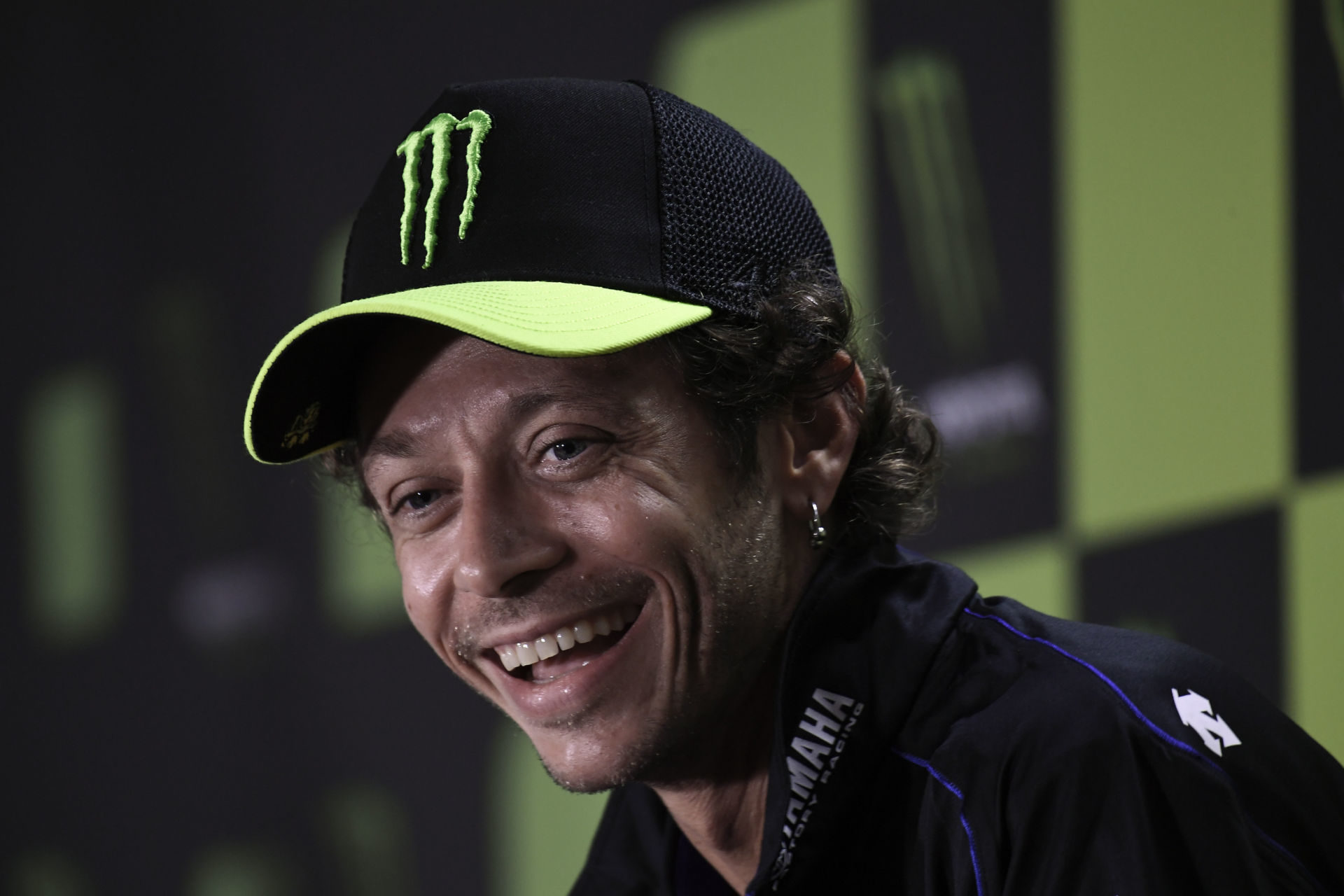 Valentino Rossi at Thursday's pre-event press conference at Brno. Photo courtesy Dorna.