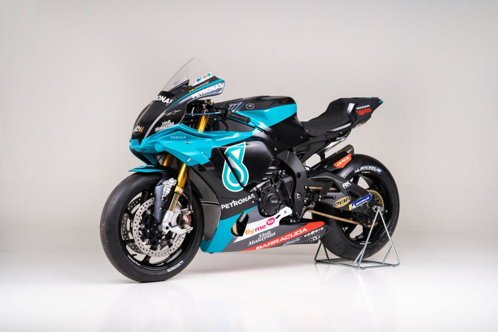 A PETRONAS replica Yamaha YZF-R1. Photo courtesy Yamaha.