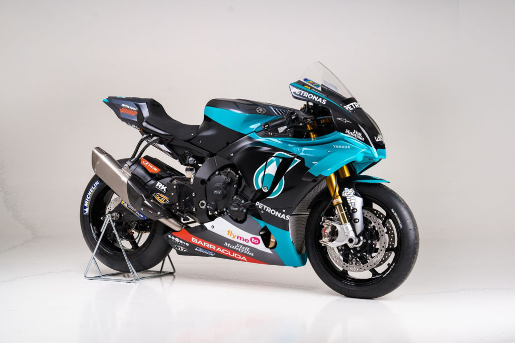 A PETRONAS replica Yamaha YZF-R1. Photo courtesy Yamaha.