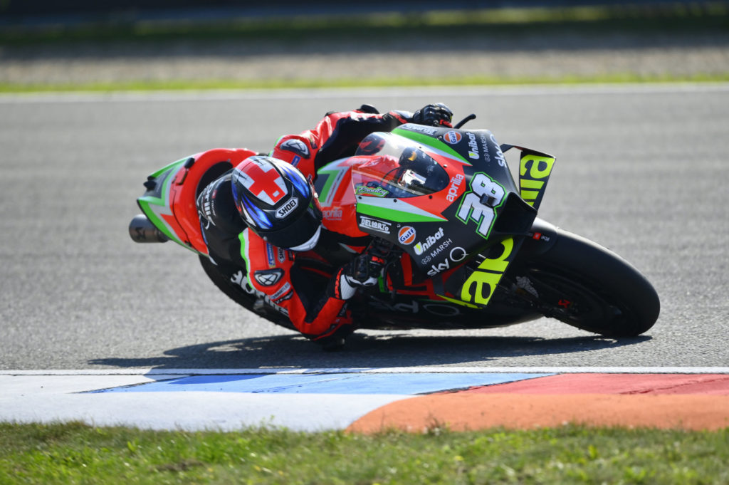 Bradley Smith (38). Photo courtesy Aprilia.