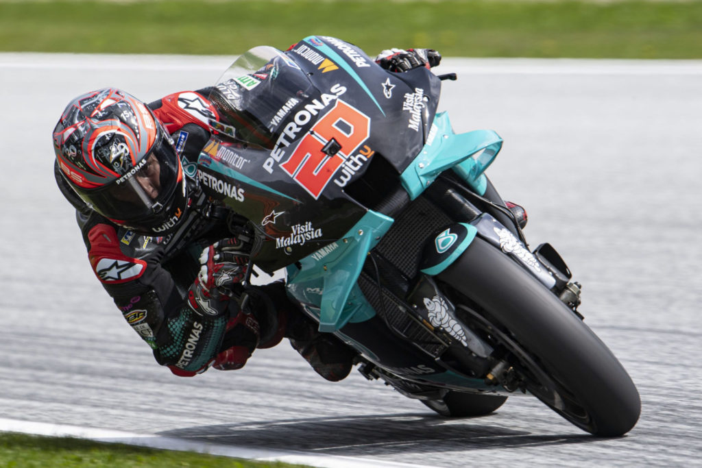 Fabio Quartararo (20). Photo courtesy PETRONAS Yamaha SRT.