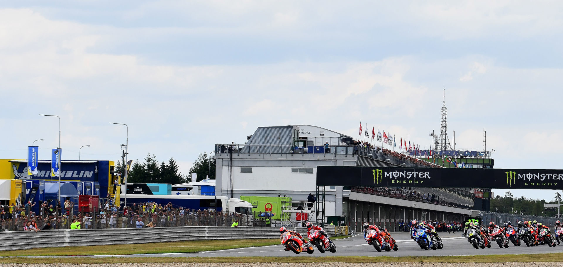 The start of the MotoGP race at Brno in 2019. Photo courtesy Michelin.