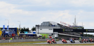 The start of the MotoGP race at Brno in 2019. Photo courtesy Michelin.