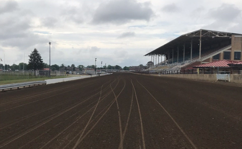 The one-mile track at the Illinois State Fairgrounds, in Springfield, Illinois.