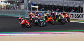 The start of the MotoGP race at Misano II. Photo courtesy Michelin.