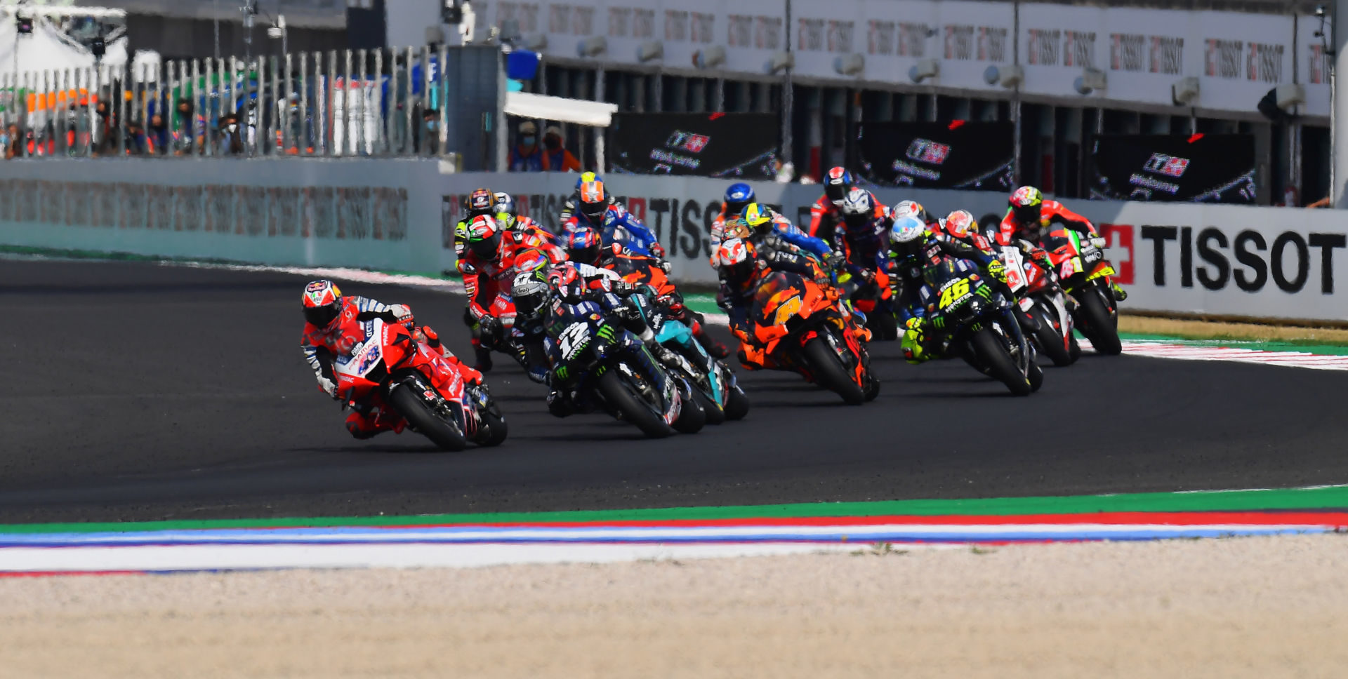 The start of the MotoGP race at Misano II. Photo courtesy Michelin.