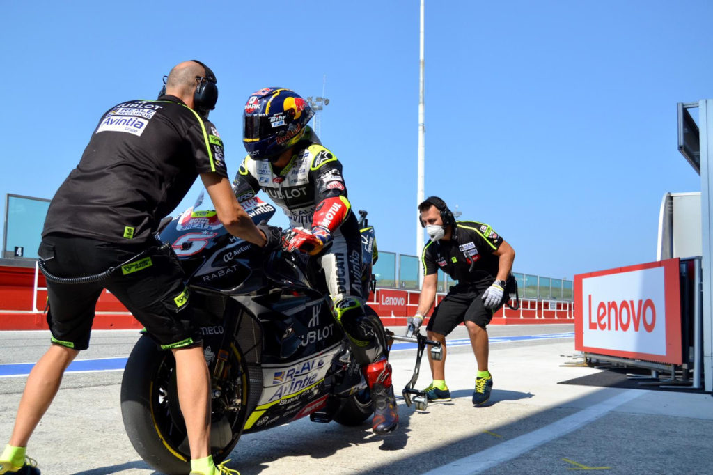 Johann Zarco (5). Photo courtesy Avintia Esponsorama Racing.