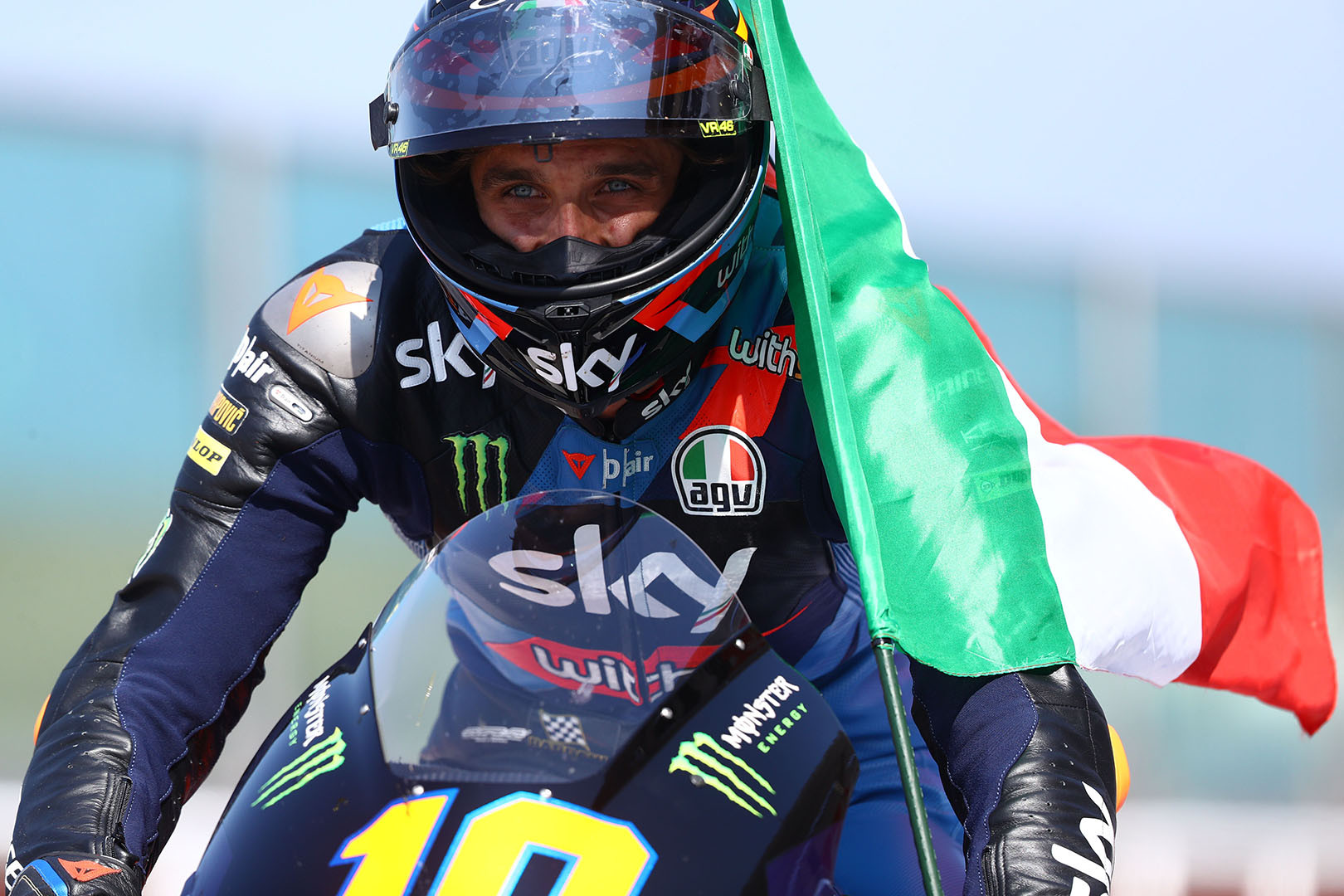 Luca Marini won the Moto2 race at Misano I. Photo courtesy Triumph.