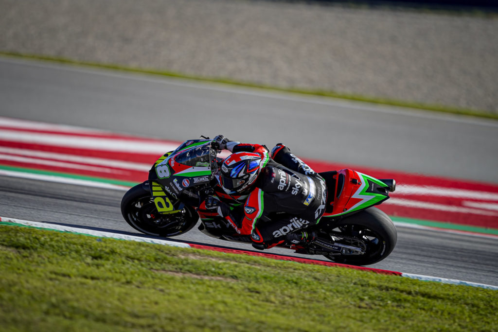 Bradley Smith (38). Photo courtesy Aprilia.