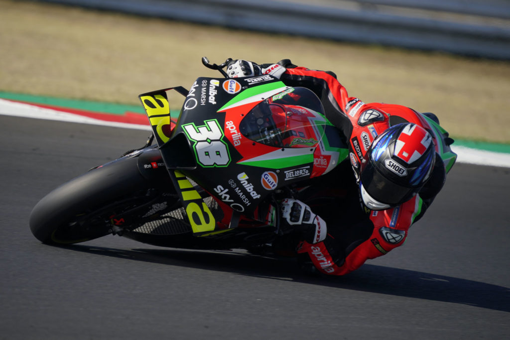 Bradley Smith (38). Photo courtesy Aprilia.