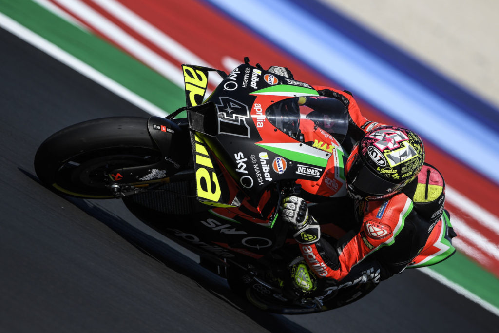 Aleix Espargaro (41). Photo courtesy Aprilia.