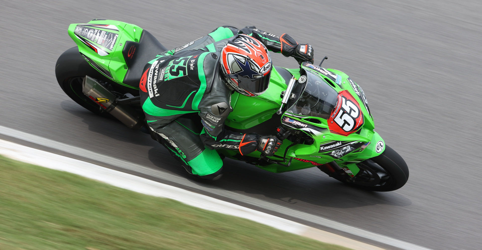 Michael Gilbert (55) at speed at Barber Motorsports Park. Photo by Brian J. Nelson.