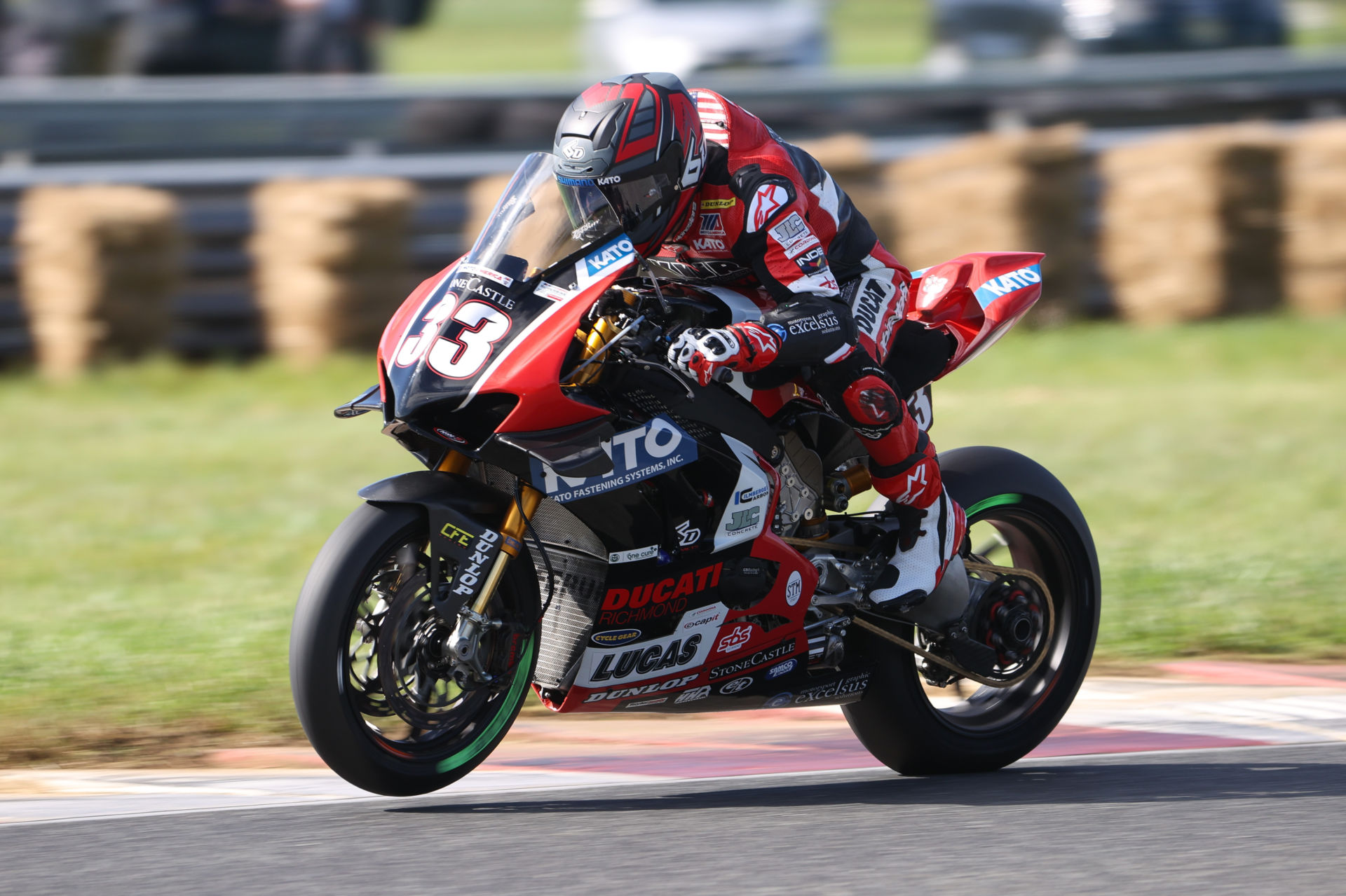 Kyle Wyman (33) in action at New Jersey Motorsports Park. Photo courtesy Ducati North America.