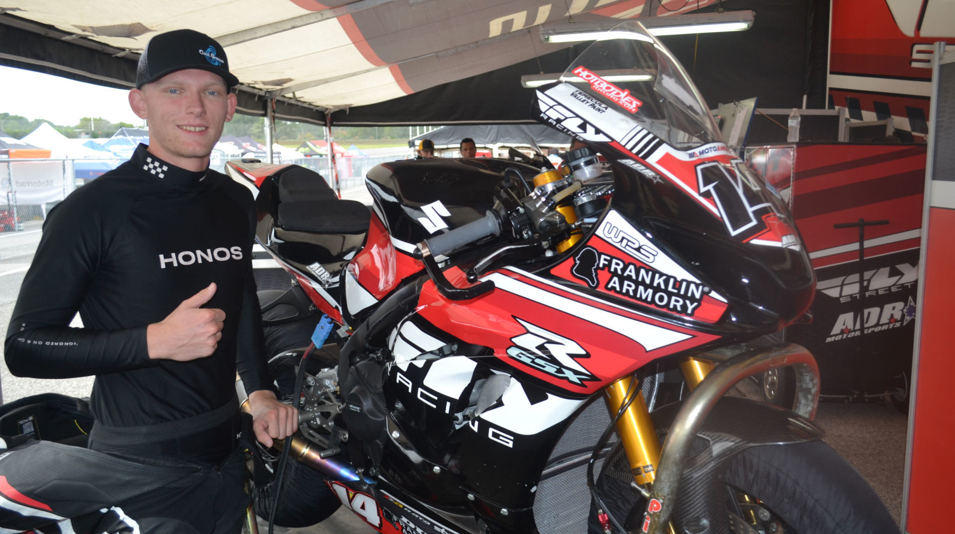 Andrew Lee with his new ADR Motorsports Suzuki GSX-R1000R. Photo by David Swarts.