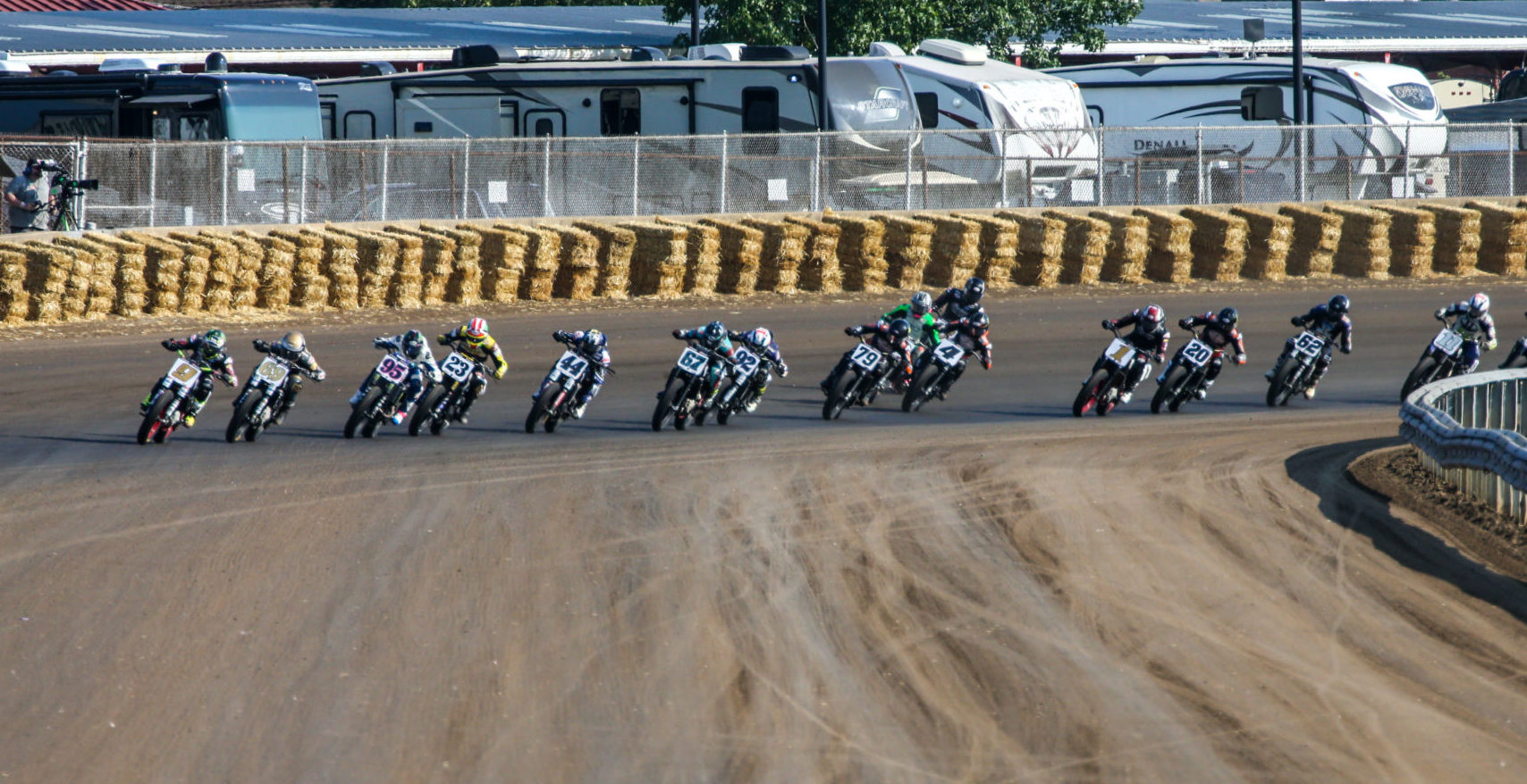 American Flat Track action from the Indy Mile. Photo by Scott Hunter, courtesy AFT.