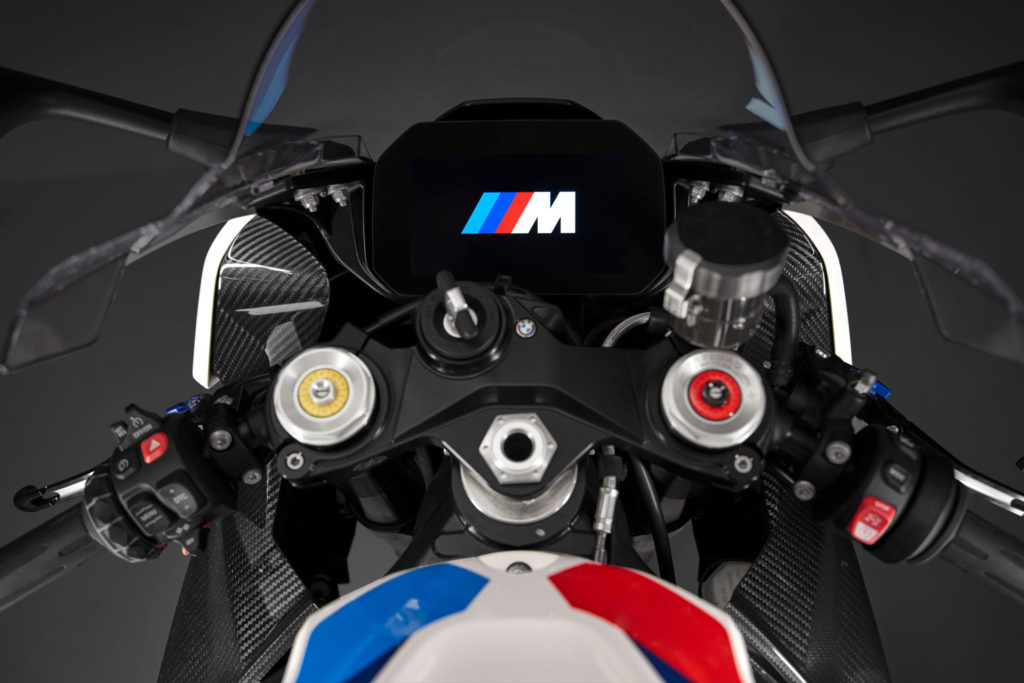 The cockpit of the BMW M 1000 RR. Photo courtesy BMW Motorrad.