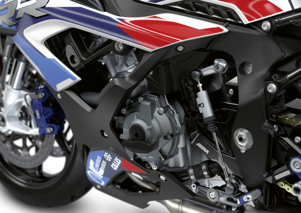 The engine of the new M 1000 RR is more power than the engine in the current S 1000 RR. Photo courtesy BMW Motorrad.