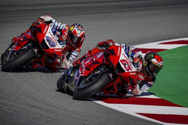 Francesco Bagnaia (63) and Jack Miller (43). Photo courtesy Pramac Racing.