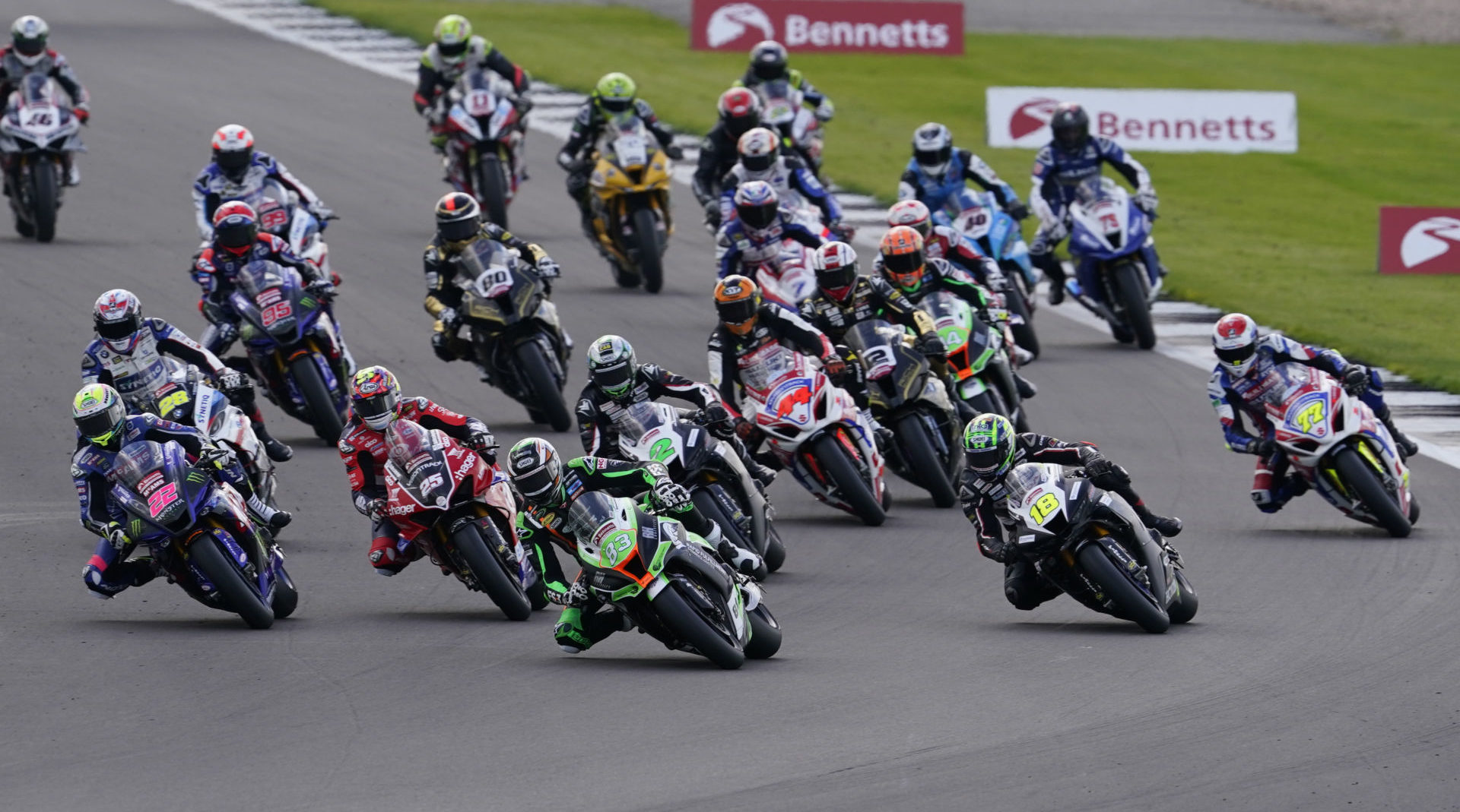 The start of Race One at Silverstone. Photo courtesy MSVR.