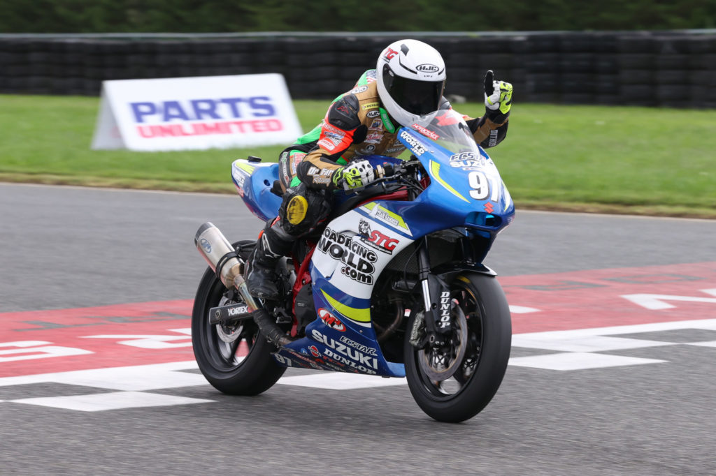 Rocco Landers (97) won both Twins Cup races in New Jersey. Photo by Brian J. Nelson, courtesy MotoAmerica.