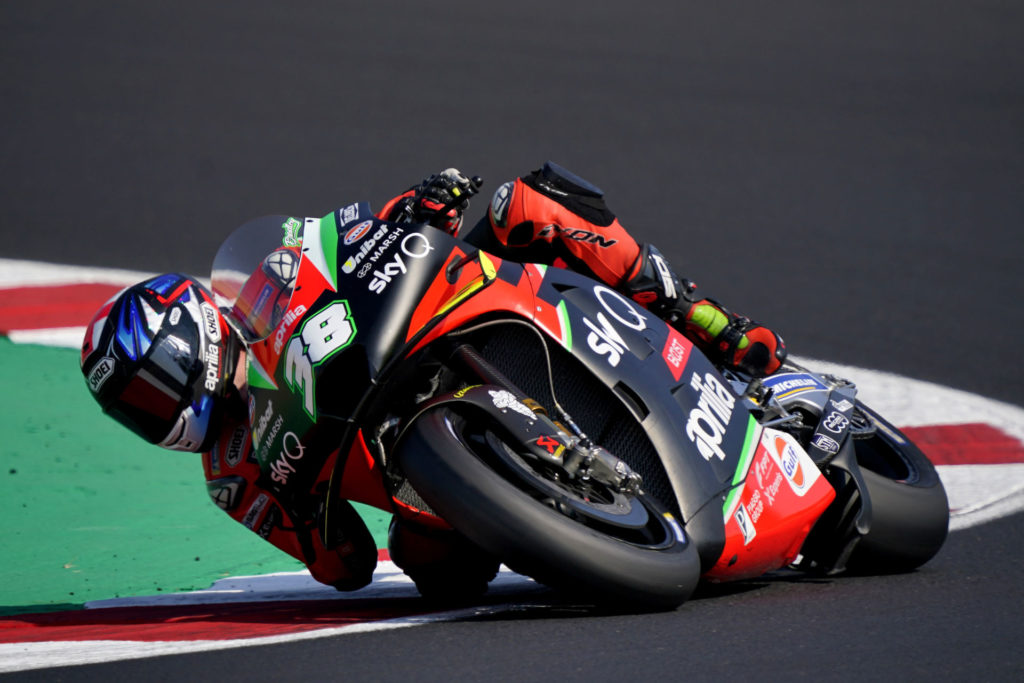 Bradley Smith (38). Photo courtesy Aprilia.