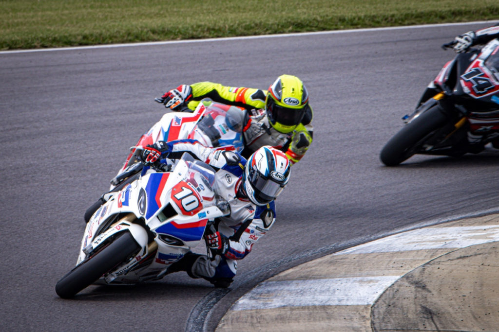 Travis Wyman (10) leads Jeremy Coffey at Barber Motorsports Park. Photo by BrockImaging, courtesy Travis Wyman Racing.