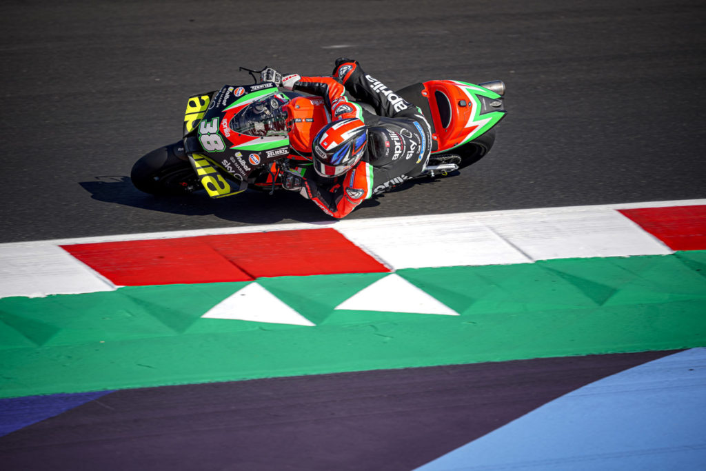 Bradley Smith (38). Photo courtesy Aprilia.