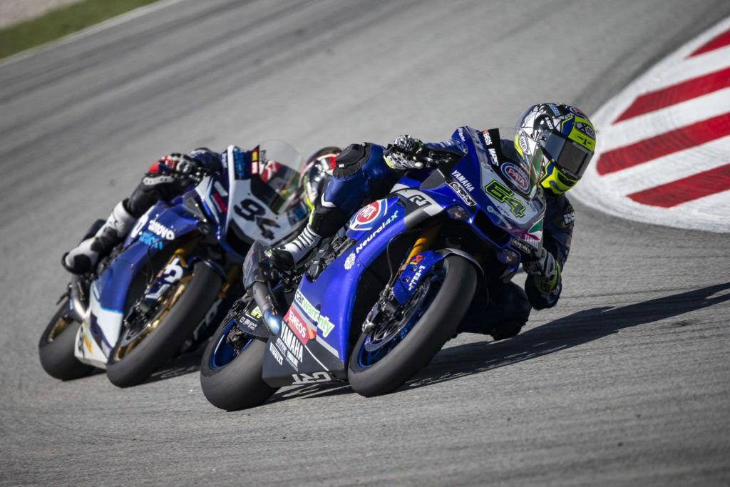 Federico Caricasulo (64) and Jonas Folger (94). Photo courtesy GRT Yamaha.