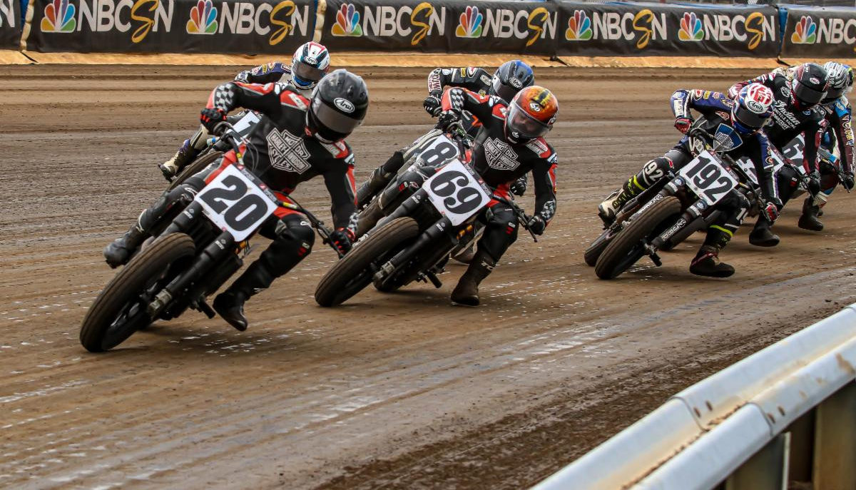 The 2020 American Flat Track season will conclude in front of spectators October 16-17 at the Short Track at Daytona, at Daytona International Speedway. Photo courtesy AFT.