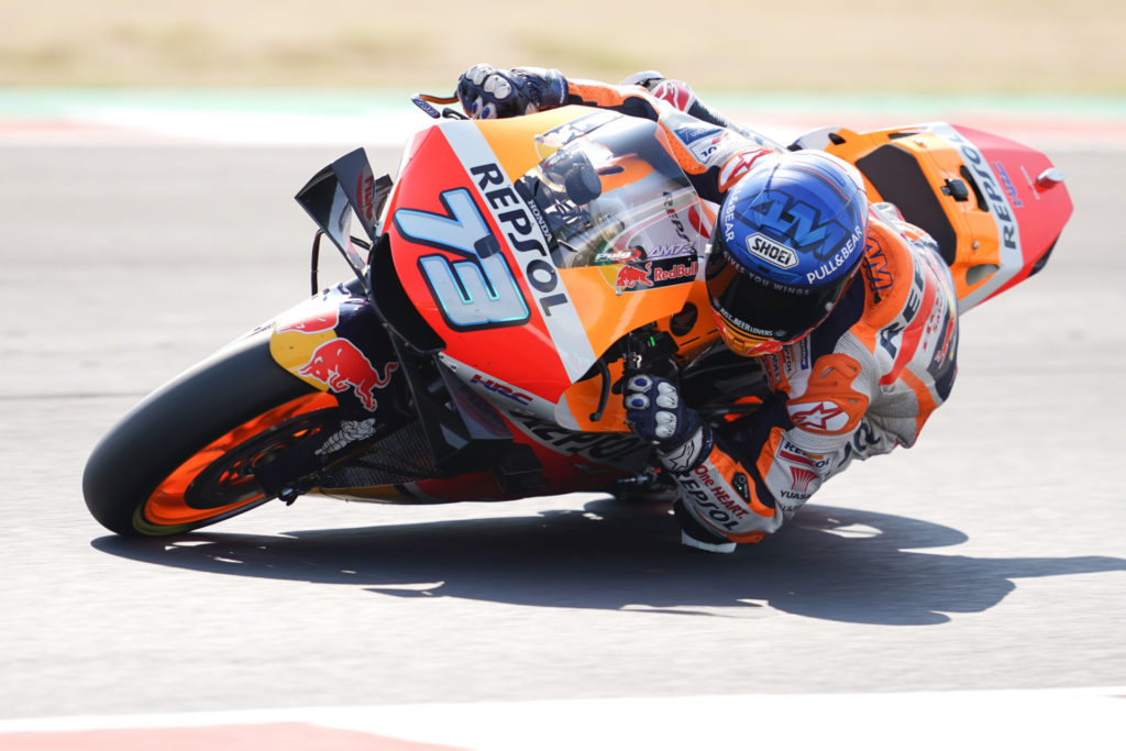 Alex Marquez (73). Photo courtesy Repsol Honda.