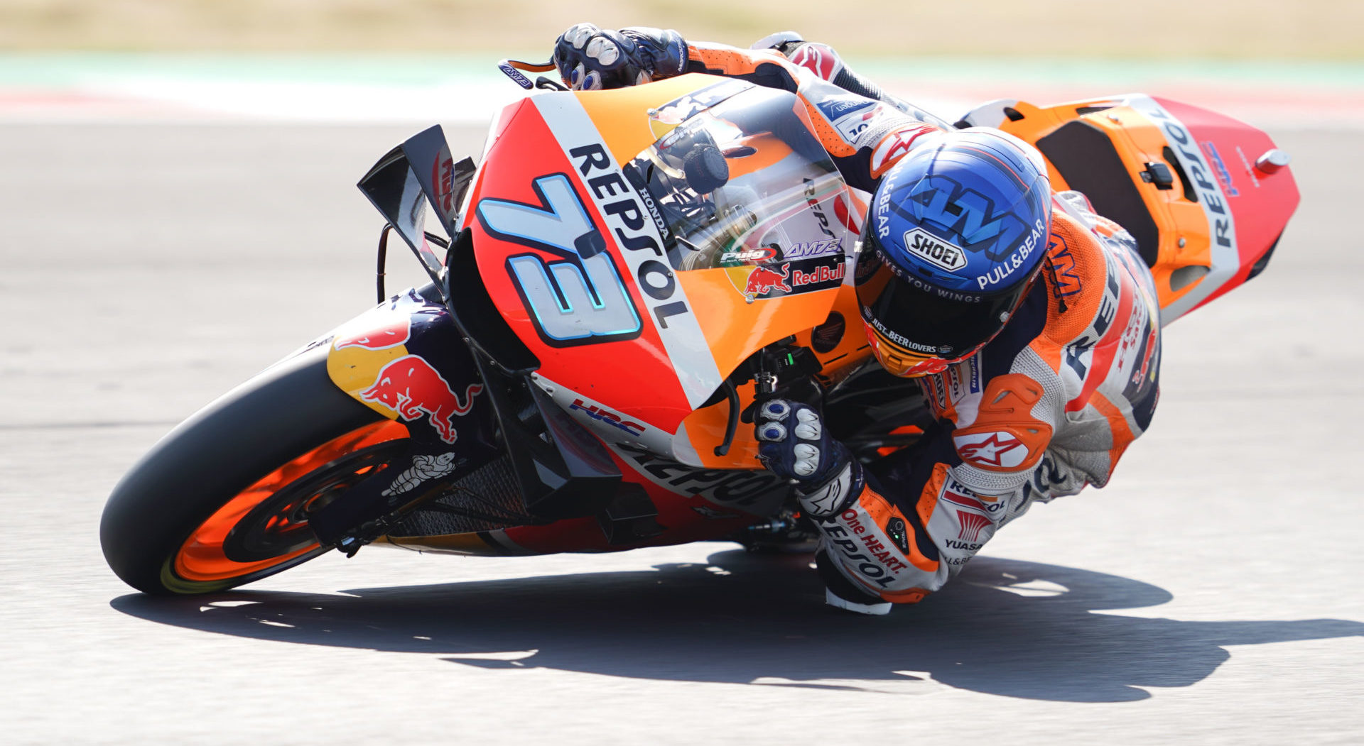 Alex Marquez (73). Photo courtesy Repsol Honda.