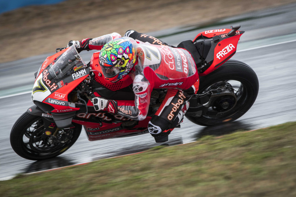 Chaz Davies (7). Photo courtesy Aruba.it Racing Ducati.