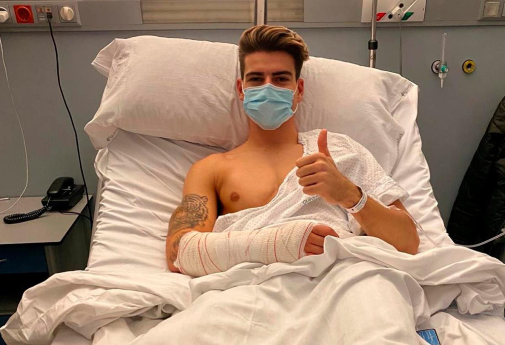 Augusto Fernandez post-surgery. Photo courtesy Marc VDS Racing Team.