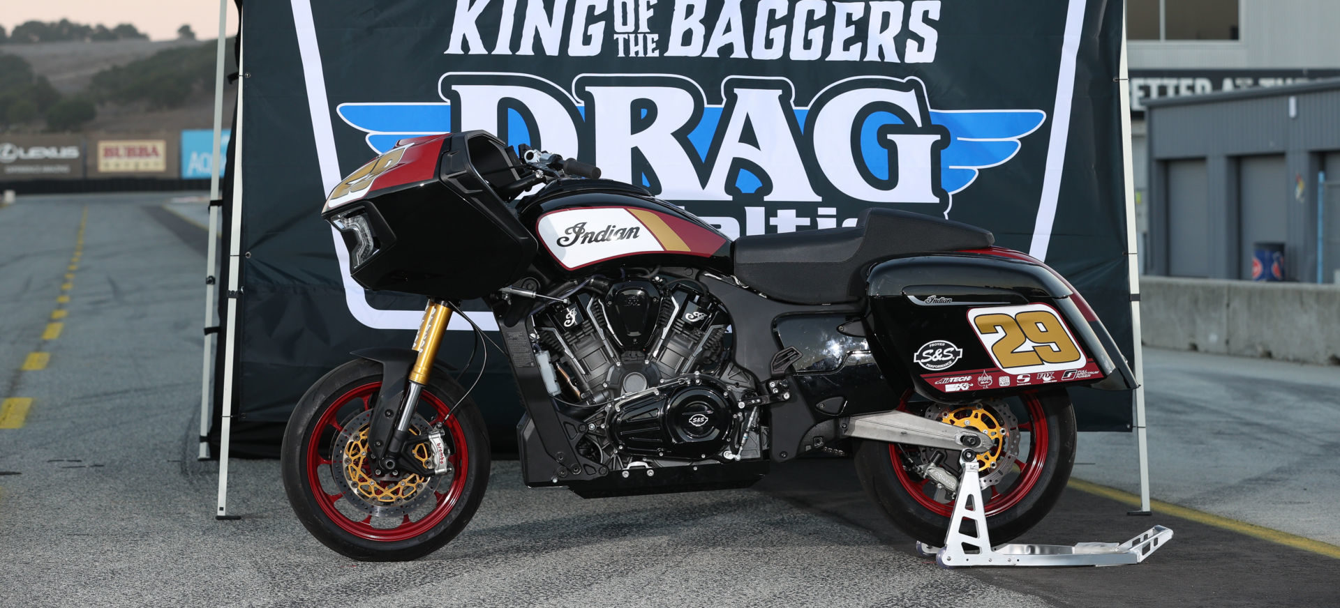 Tyler O’Hara’s Indian Challenger King of the Baggers racebike. Photo by Brian J. Nelson.