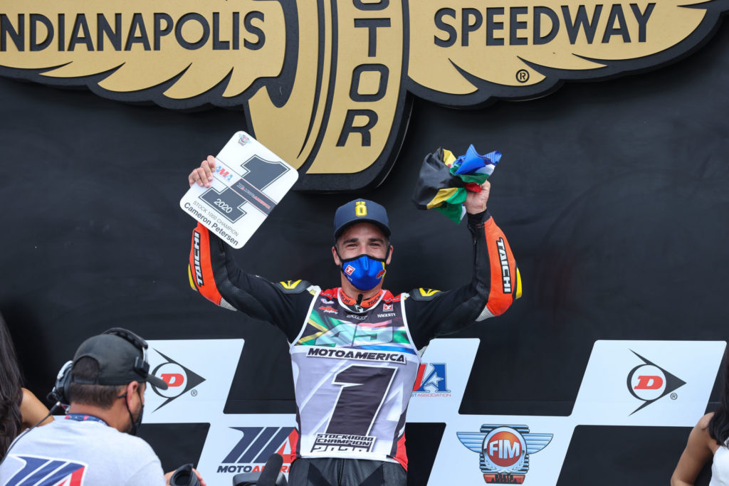 Cameron Petersen, the 2020 MotoAmerica Stock 1000 Champion. Photo by Brian J. Nelson.