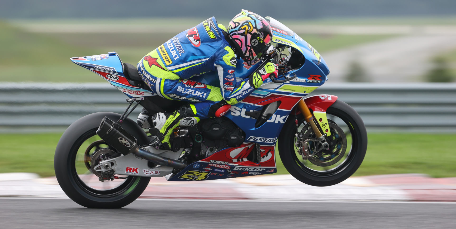 Toni Elias (24) at New Jersey Motorsports Park. Photo by Brian J. Nelson.