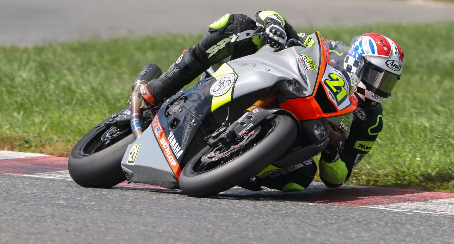 Brandon Paasch (21) as seen on his Celtic HSBK Racing Yamaha YZF-R6 at New Jersey Motorsports Park. Photo by Brian J. Nelson.