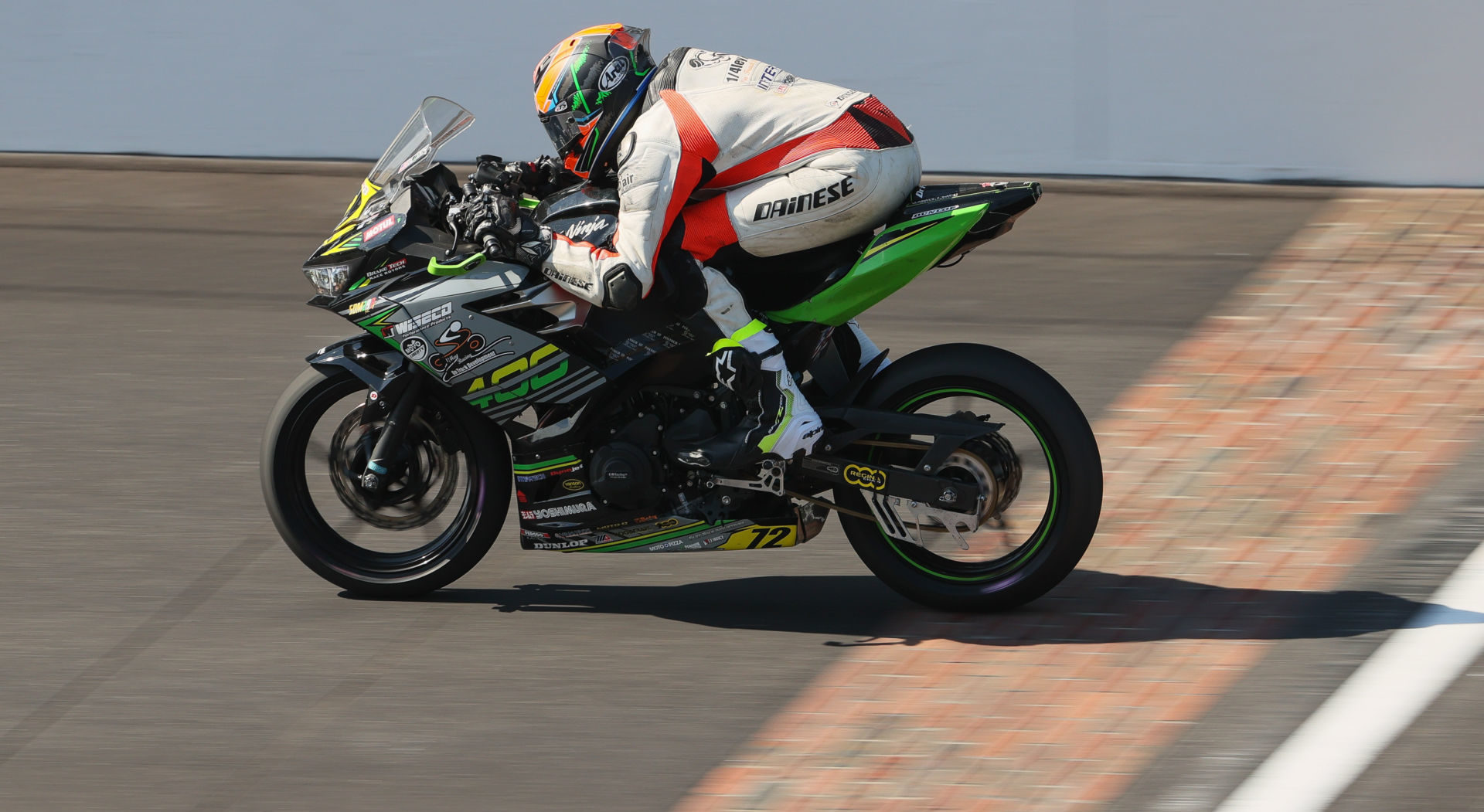 Ben Gloddy (72) crossing the yard of bricks at Indianapolis Motor Speedway. Photo by Brian J. Nelson, courtesy Quarterley Racing On Track Development.