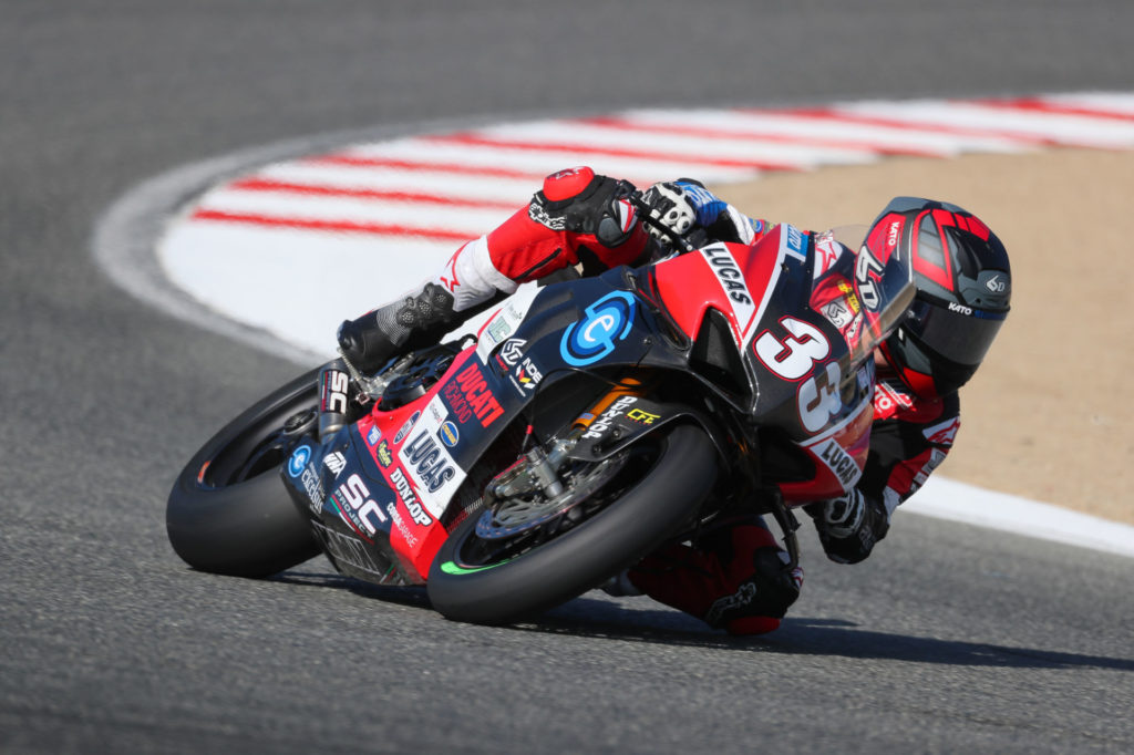 Kyle Wyman (33). Photo courtesy Ducati North America.