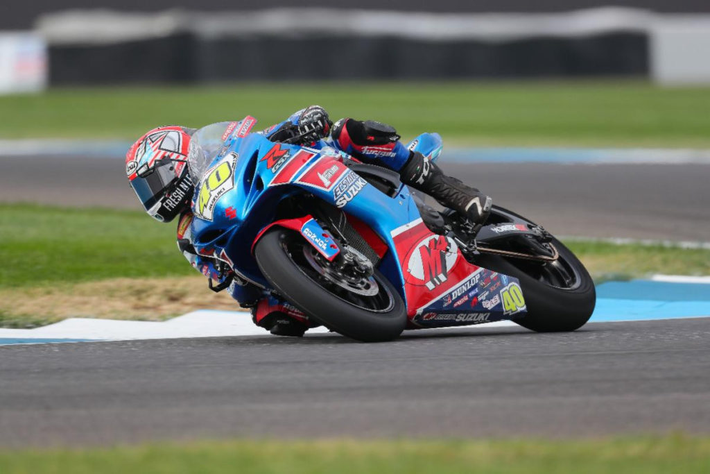 Sean Dylan Kelly (40) took pole position and had a solid result on his GSX-R600. Photo by Brian J. Nelson.