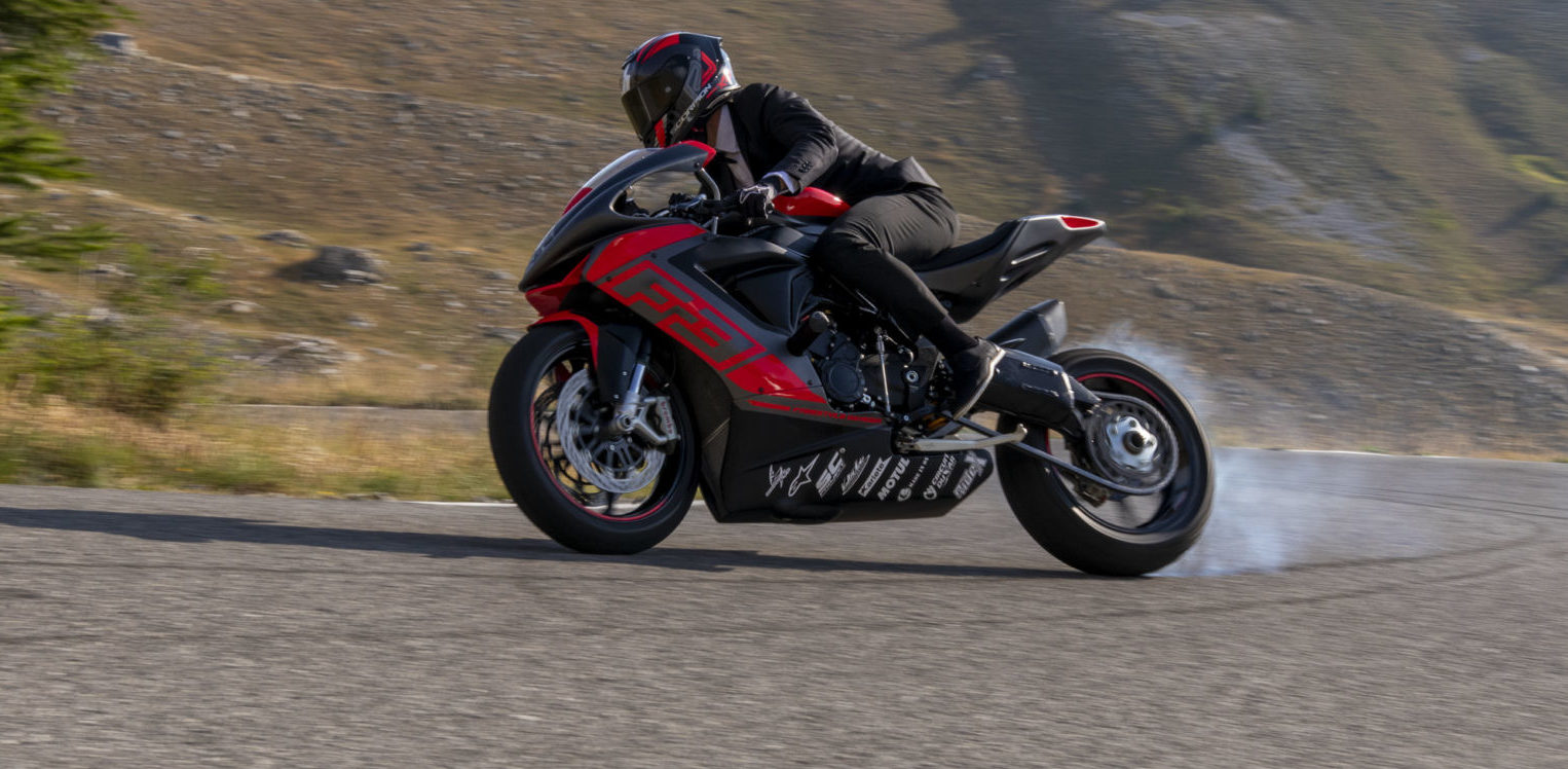 MV Agusta's French stunt rider Thibaut Nogues as seen in “Pursuit of Happiness - Mr. Nogues II.” Photo courtesy MV Agusta.