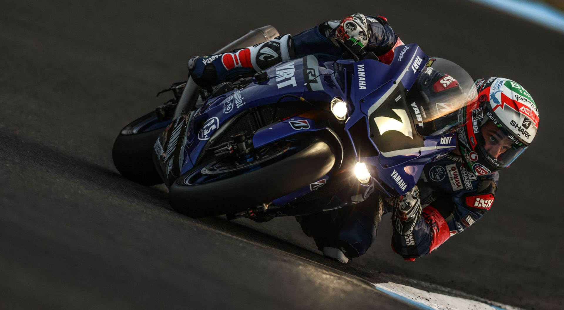 Niccolo Canepa (7) in action on the YART Yamaha YZF-R1 at the 12 Hours of Estoril FIM Endurance World Championship race. Photo courtesy Yamaha.