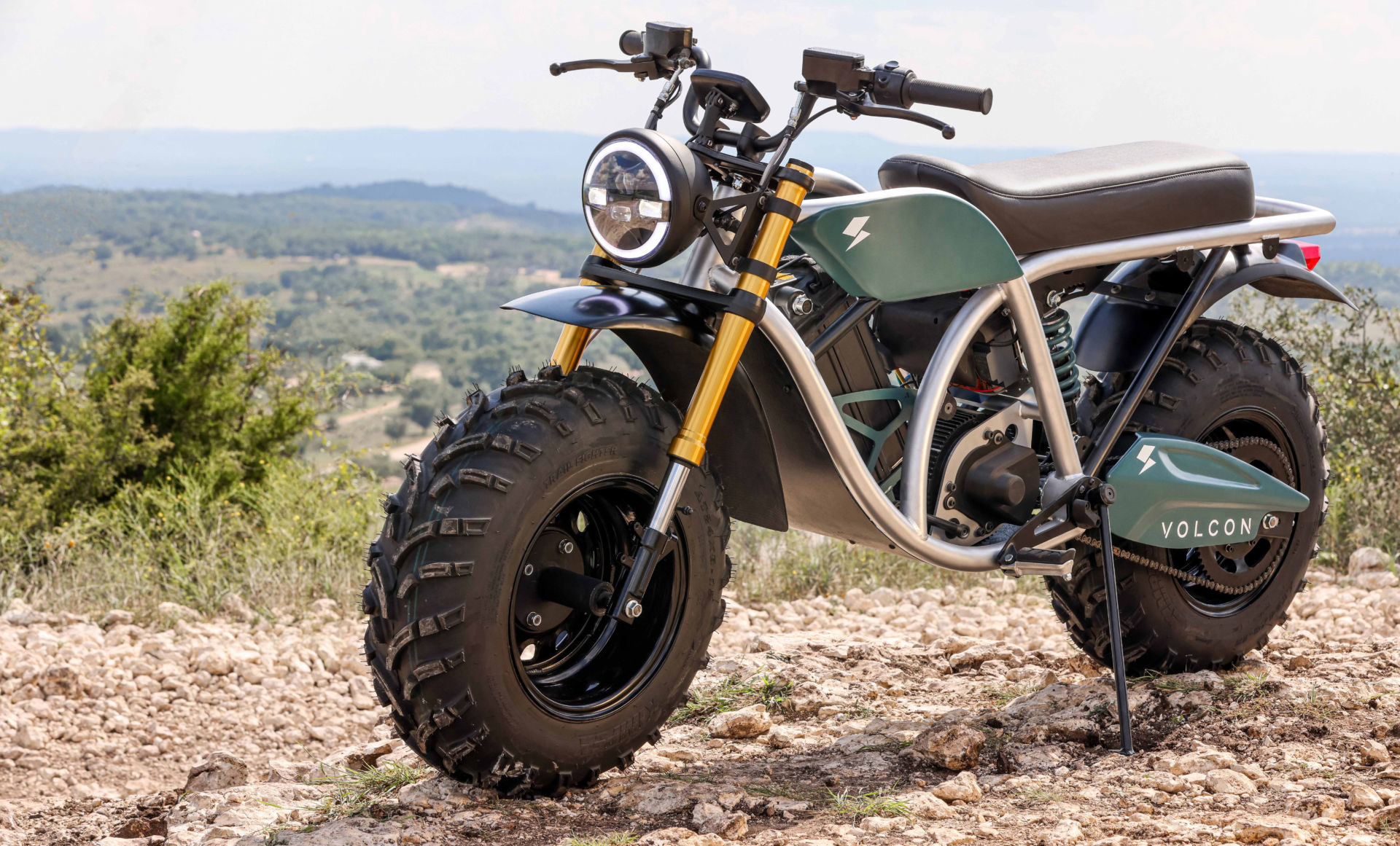 A Volcon Grunt electric off-road motorcycle. Photo courtesy Volcon.