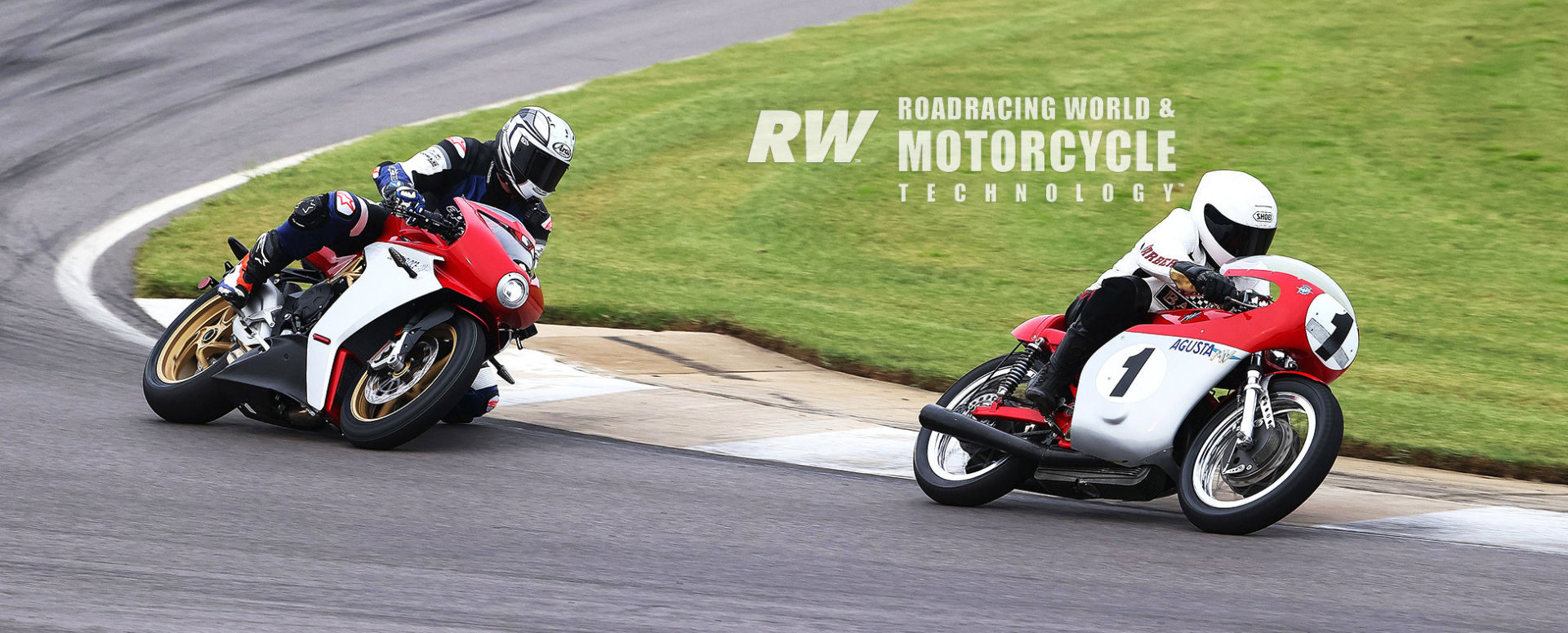 Racing Editor Ulrich following Chuck Huneycutt, (riding the MV Agusta Triple Giacomo Agostini used to win the 1967 500cc World Championship) for a video you can see on Roadracing World’s YouTube channel. Photo by Brian J. Nelson.