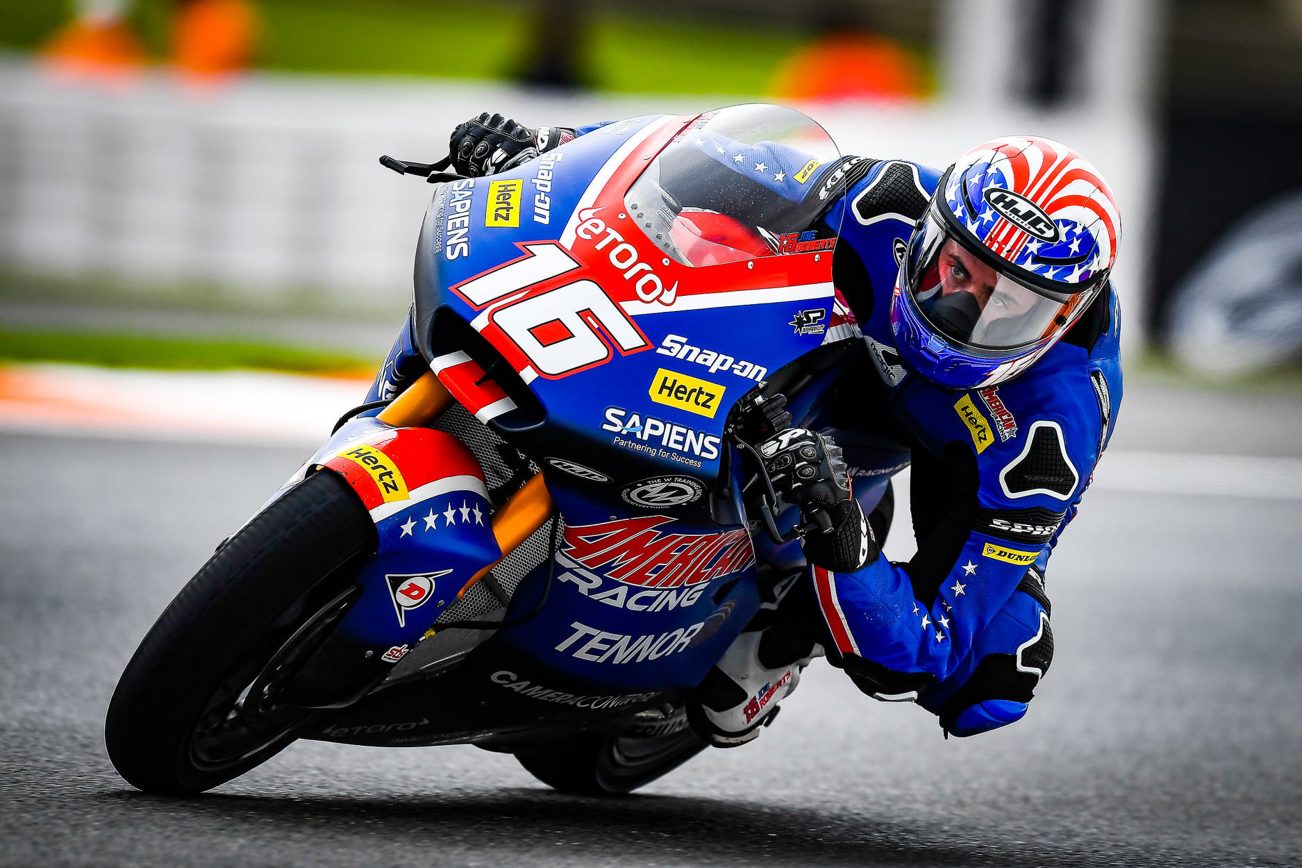 American Joe Roberts (16) in action at Valencia #1. Photo courtesy American Racing Team.