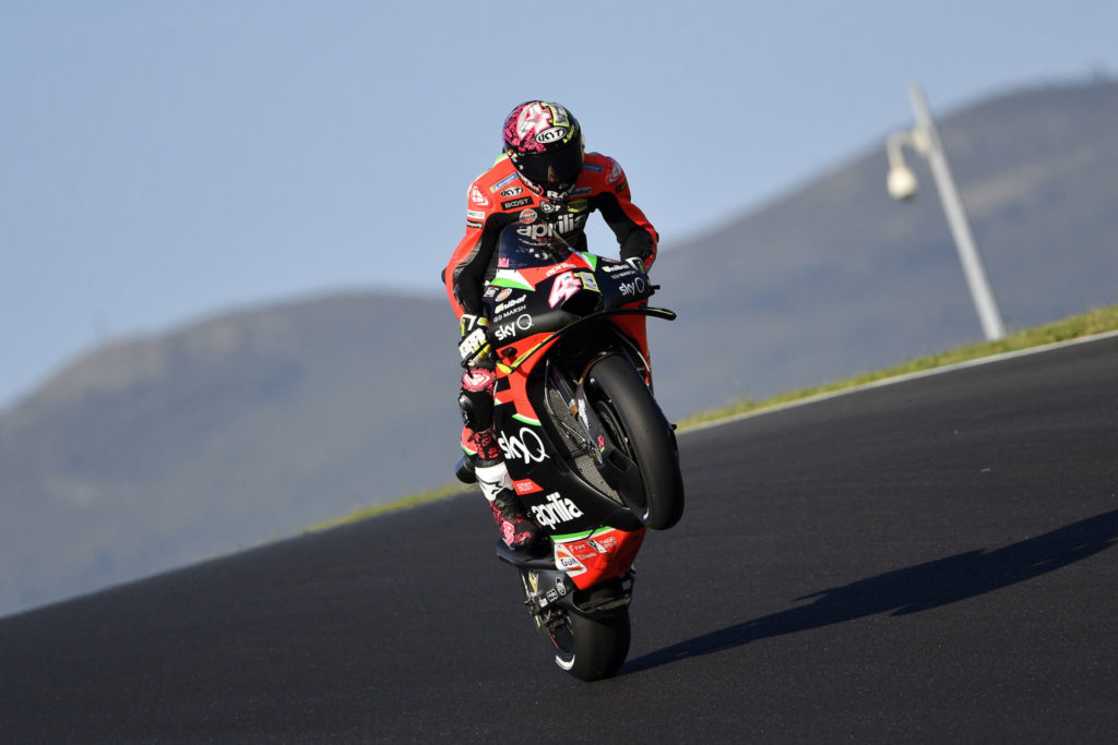 Aleix Espargaro (41). Photo courtesy Aprilia Gresini Racing.