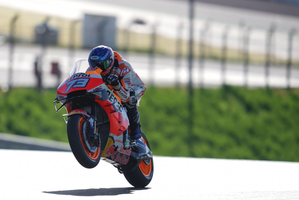 Alex Marquez (73). Photo courtesy Repsol Honda.