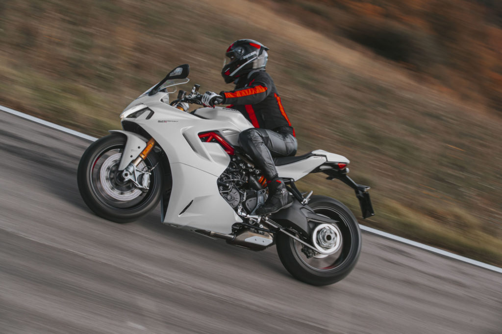 A 2021 Ducati Supersport 950 S at speed. Photo courtesy Ducati.